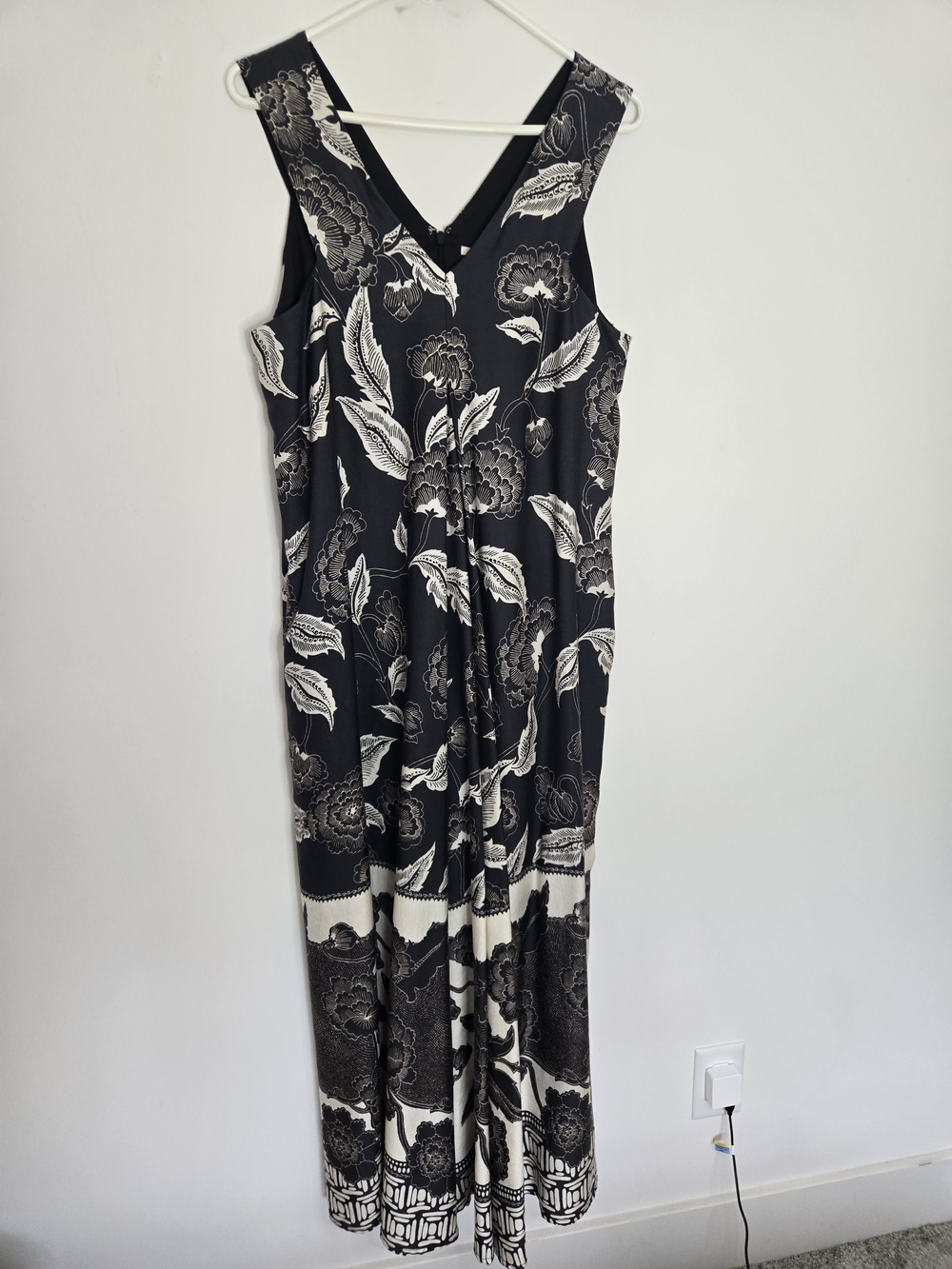 Floreat Fall Floral Sleevelwss Maxi Dress Cocktail Coastal Grandma  size Med